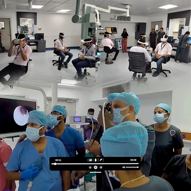 a group of people in a room and watching AR, VR & MR experiences